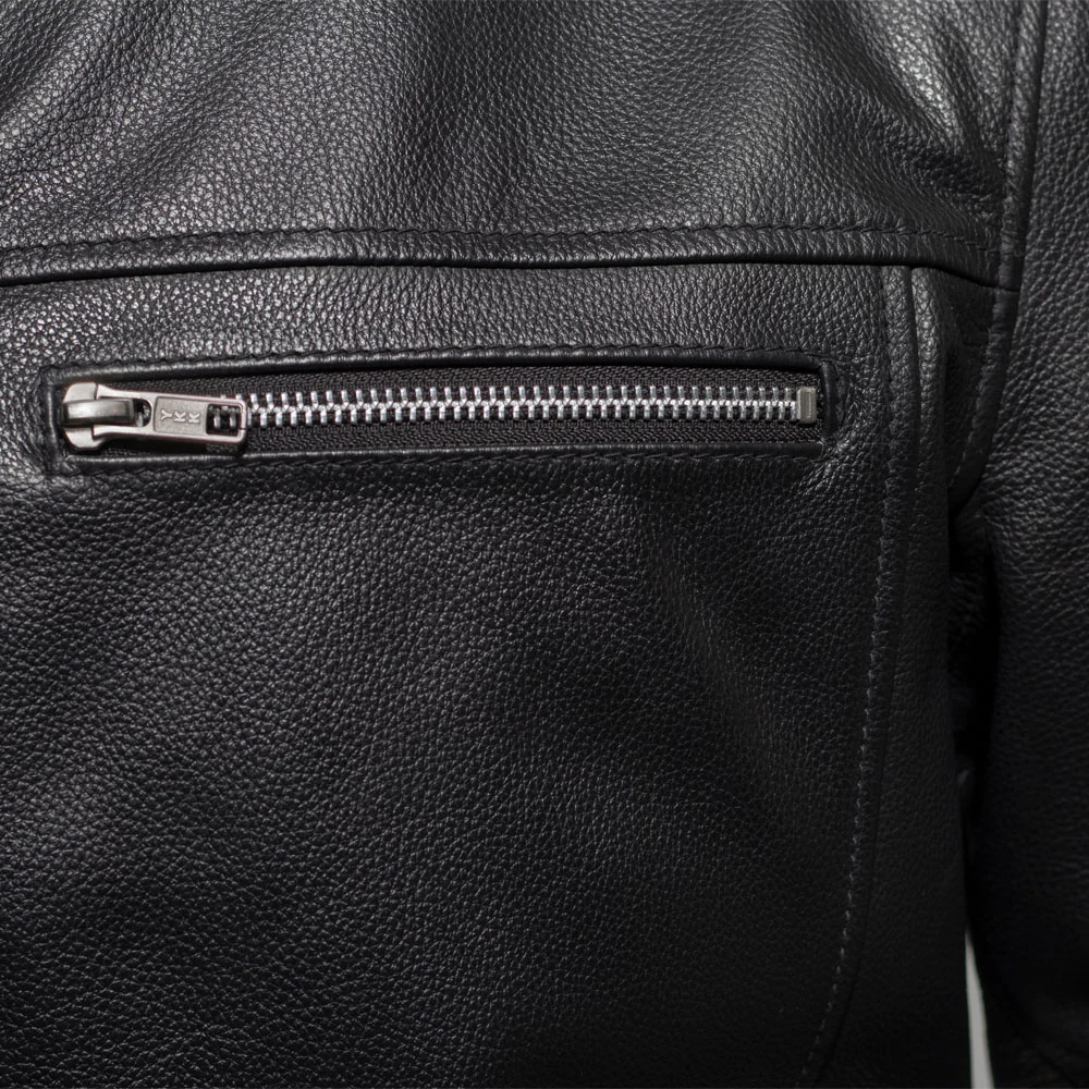 Rocky Full Feature Premium Black Leather Motorcycle Jacket