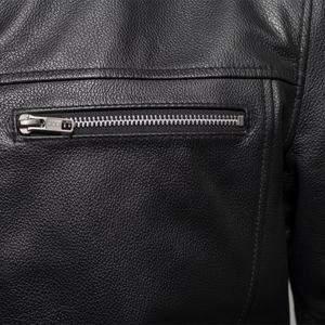 Rocky Full Feature Premium Black Leather Motorcycle Jacket