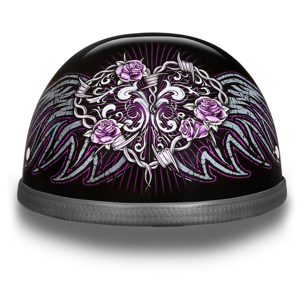 Daytona NOVELTY Non-Certified Helmet - Women's - Barbed Wire Heart - 6002BWH