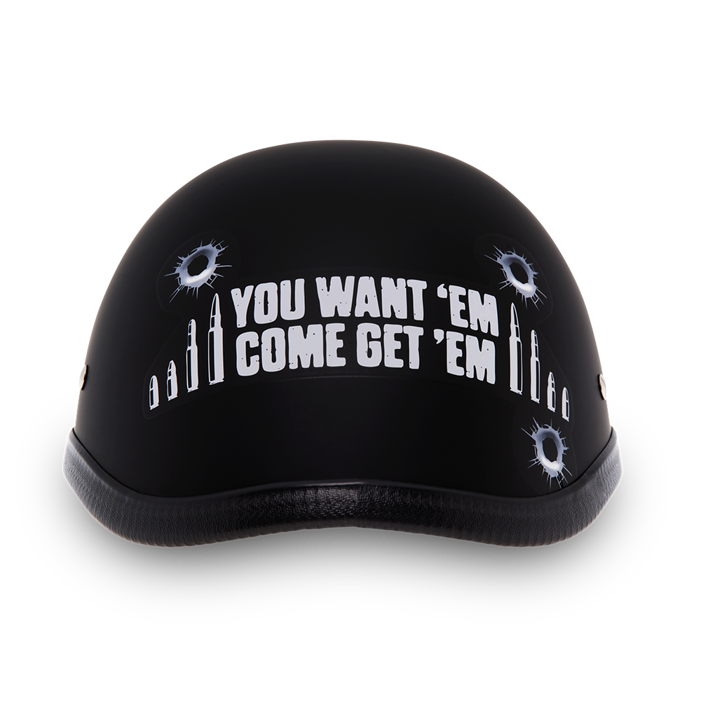 Daytona NOVELTY Non-Certified Helmet - Unisex - Come Get 'Em - 6002CG