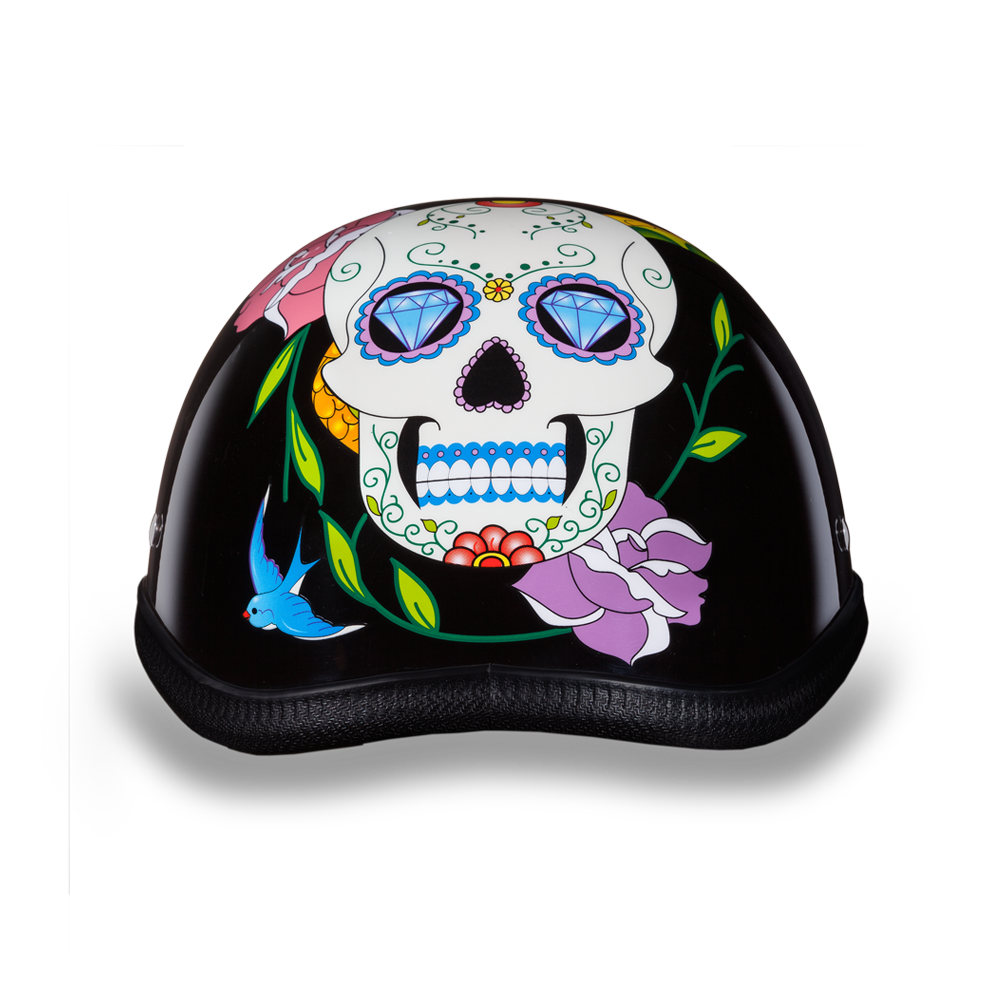 Daytona NOVELTY Non-Certified Helmet - Women's - Diamond Skull - 6002DS