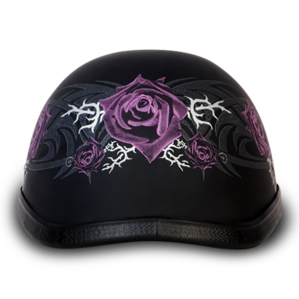 Daytona NOVELTY Non-Certified Helmet - Women's - Purple Rose - 6002PR