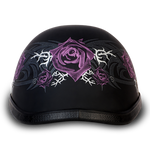 Daytona NOVELTY Non-Certified Helmet - Women's - Purple Rose - 6002PR