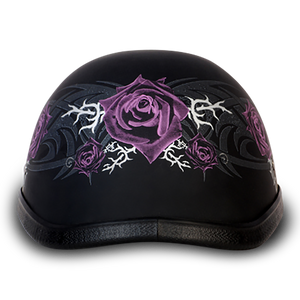 Daytona NOVELTY Non-Certified Helmet - Women's - Purple Rose - 6002PR