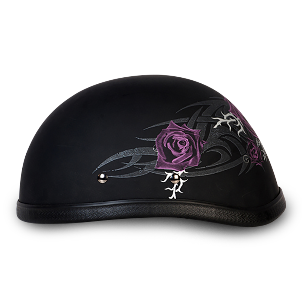 Daytona NOVELTY Non-Certified Helmet - Women's - Purple Rose - 6002PR