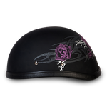 Daytona NOVELTY Non-Certified Helmet - Women's - Purple Rose - 6002PR