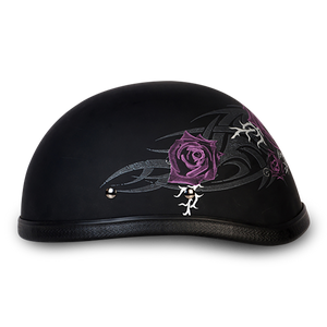 Daytona NOVELTY Non-Certified Helmet - Women's - Purple Rose - 6002PR