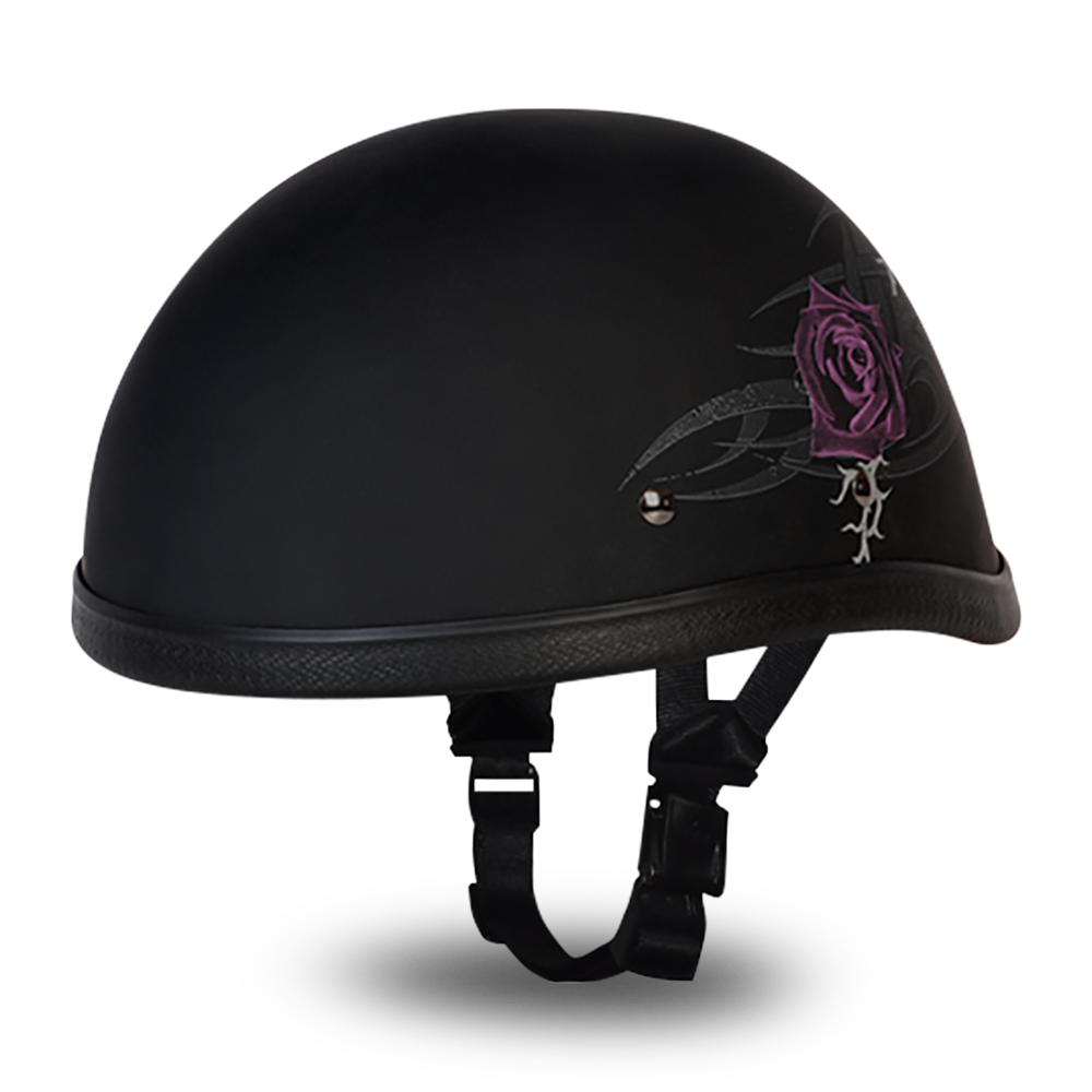 Daytona NOVELTY Non-Certified Helmet - Women's - Purple Rose - 6002PR