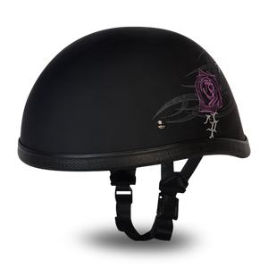 Daytona NOVELTY Non-Certified Helmet - Women's - Purple Rose - 6002PR