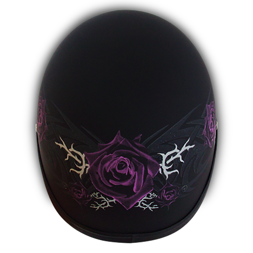 Daytona NOVELTY Non-Certified Helmet - Women's - Purple Rose - 6002PR