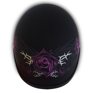 Daytona NOVELTY Non-Certified Helmet - Women's - Purple Rose - 6002PR