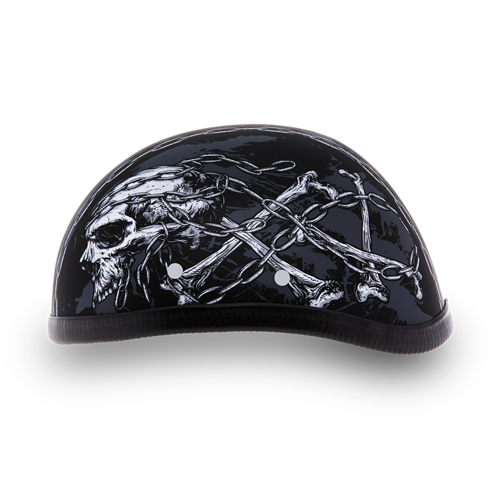 Daytona NOVELTY Non-Certified Helmet - Unisex - Skull Chains - 6002SC