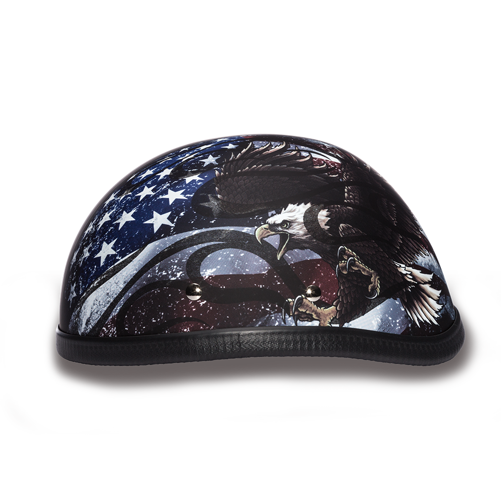 Daytona NOVELTY Non-Certified Helmet - Unisex - Eagle w/ USA Flames - 6002USA