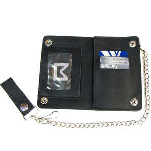 BW429-23 Deluxe  5.5" Bi Fold Credit Card Biker Chain Wallet