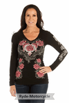 Rose & Heart Long Sleeved Shirt - 7298