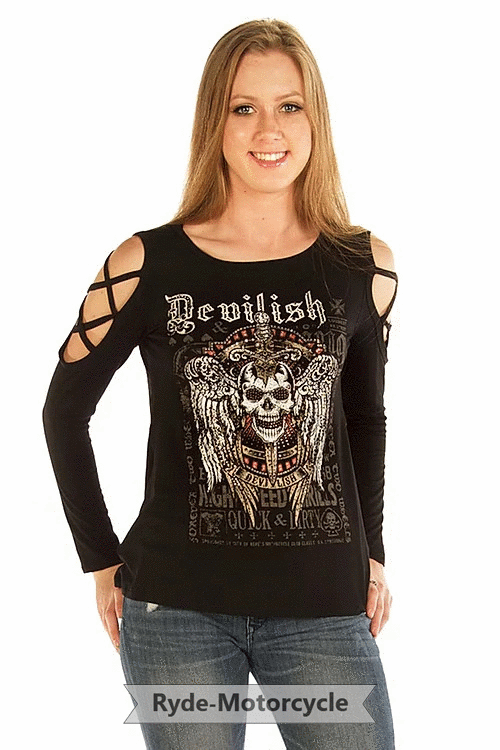 Devilish Raven Long Sleeved Shirt - 7697