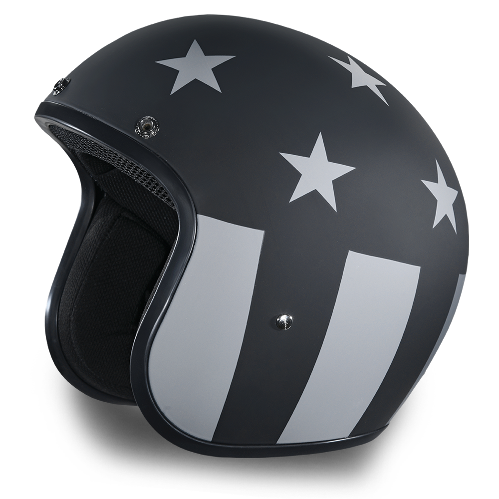 D.O.T. Daytona 3/4 Open Face Helmet - Unisex - Captain America Stealth - DC6-CAS