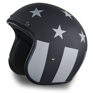 D.O.T. Daytona 3/4 Open Face Helmet - Unisex - Captain America Stealth - DC6-CAS