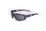 01-47  Smoke Lens - Rhinestones Flat Purple Frame  – Motorcycle Sunglasses