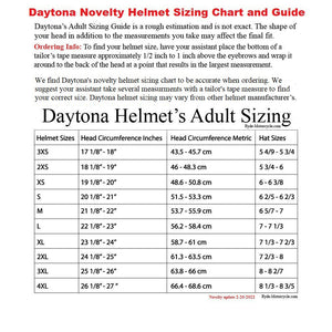 Daytona NOVELTY Non-Certified Helmet - Unisex - Flat/Dull Black German - 1005B