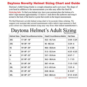 Daytona NOVELTY Non-Certified Helmet - Women's - Skull Wings - 6002SKW