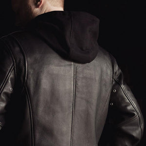 FIM248 Street Cruiser Hooded Leather Jacket