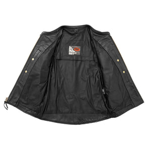 Men's FIM278  Indy Classic Scooter Motorcycle Black Jacket