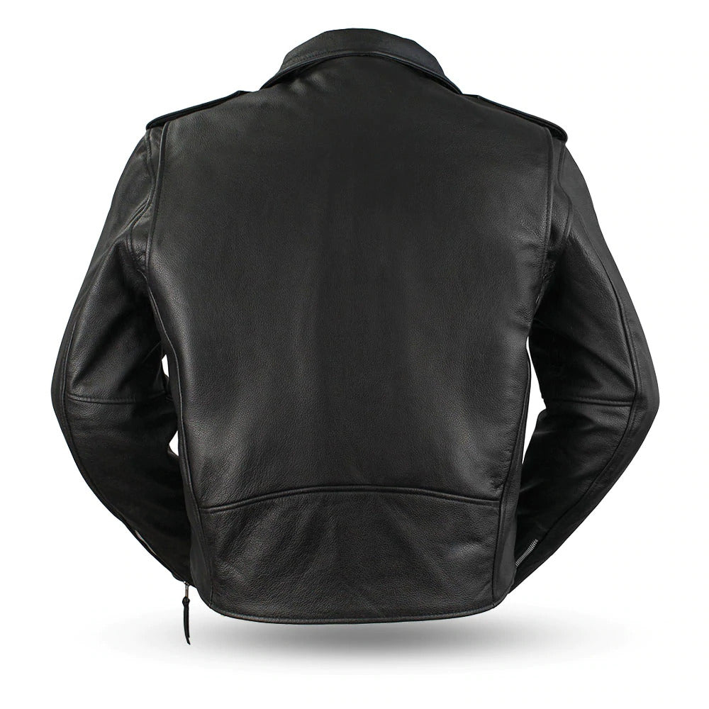 Men's Superstar Traditional Black Leather Motorcycle Jacket