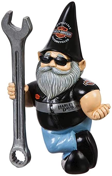 Harley-Davidson Male Mechanic Grandpa Garden Gnome