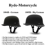 Daytona NOVELTY Non-Certified Helmet - Unisex - Flat/Dull Black German - 1005B