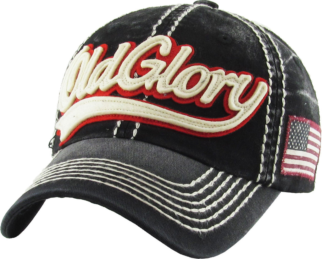 Old Glory Vintage Style Distressed Hat