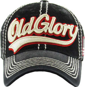 Old Glory Vintage Style Distressed Hat