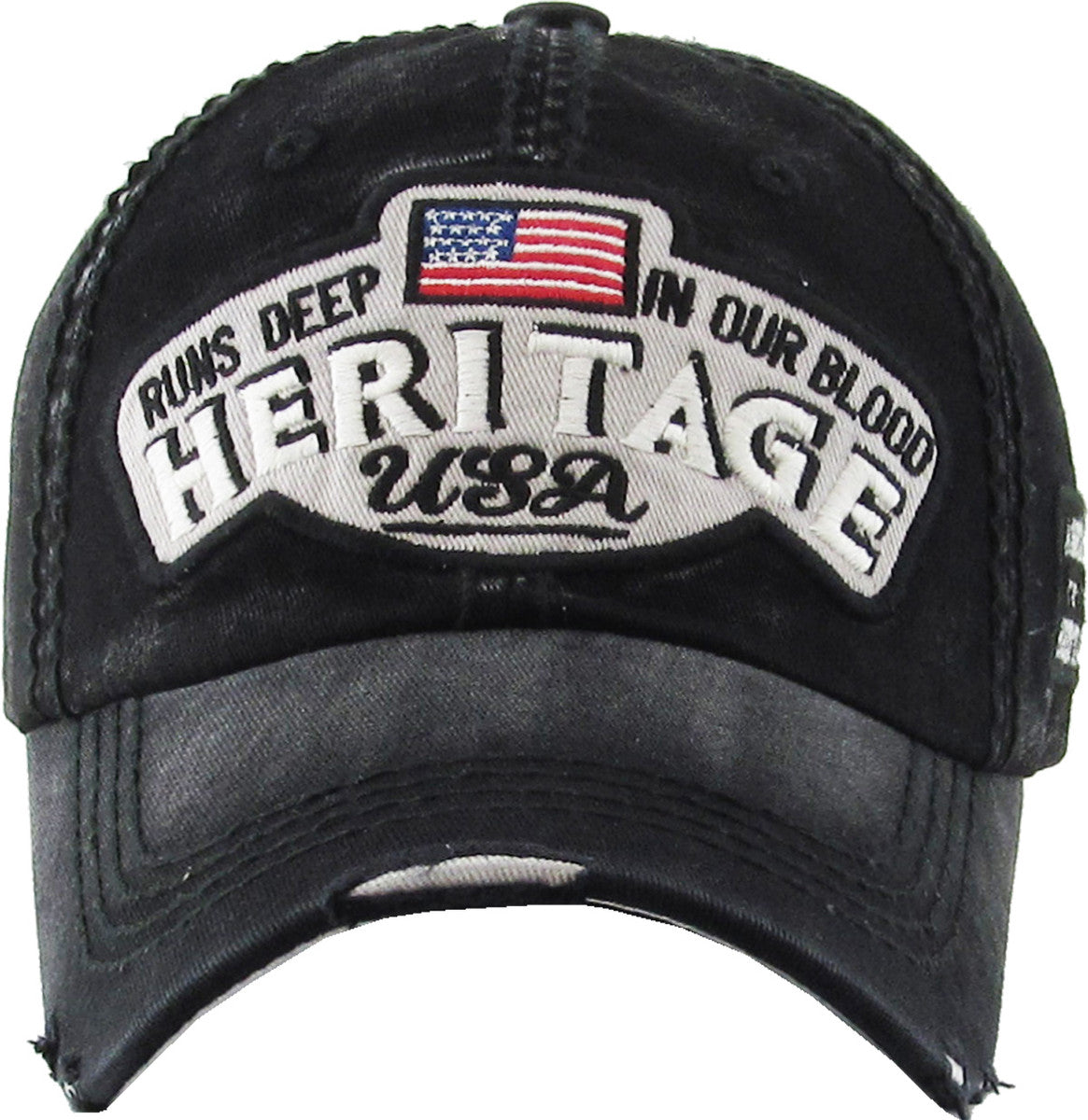 Heritage USA Vintage Style Distressed Hat