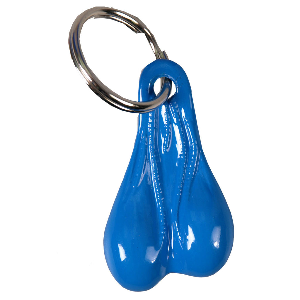 Shiny Blue Balls Keychain