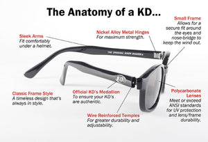 KD Original Sunglasses Gloss Black Frame