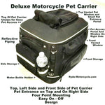 Moto-Pet Deluxe Full Feature Motorcycle Pet Carrier Mounts on Rack Seat Sissy Bar