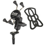 RAM Motorcycle FORK STEM Mount X-Grip for SMALLER Smartphones - RAM-B-176-A-UN7U