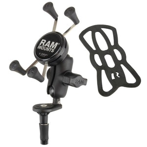 RAM Motorcycle FORK STEM Mount X-Grip for SMALLER Smartphones - RAM-B-176-A-UN7U