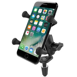 RAM Motorcycle FORK STEM Mount X-Grip for SMALLER Smartphones - RAM-B-176-A-UN7U