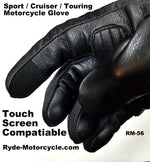 RM-56 Motorcycle Flex Finger Glove  Touch Screen EVA Padding - Sport Cruiser Touring