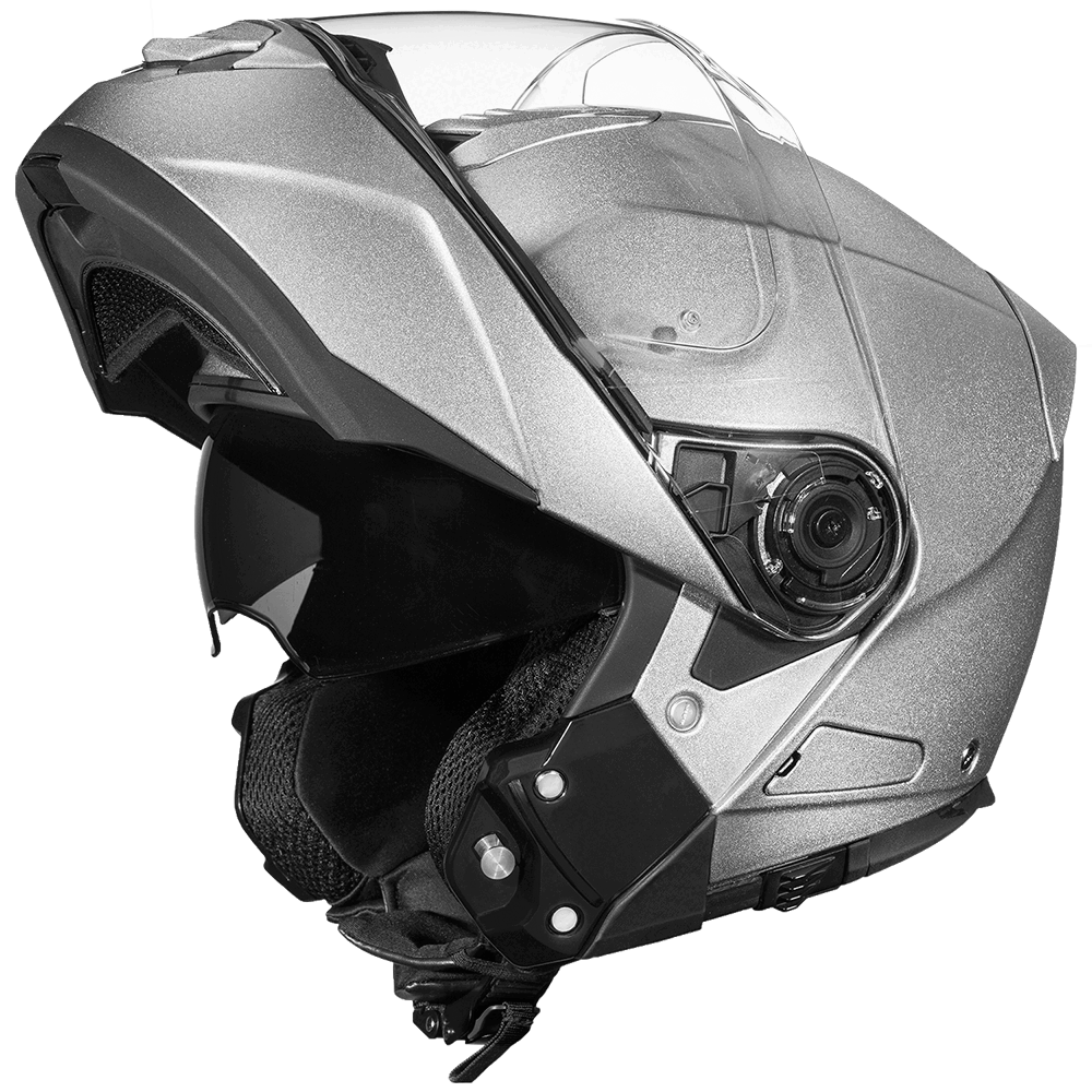 Daytona Glide Flip Up Modular Helmet Silver Metallic - MG1-SM
