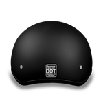 D.O.T. Daytona Half Helmet - Unisex - Flat/Dull Black with Visor - D1-B