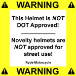 Daytona NOVELTY Non-Certified Helmet - Unisex - Flat/Dull Black German - 1005B