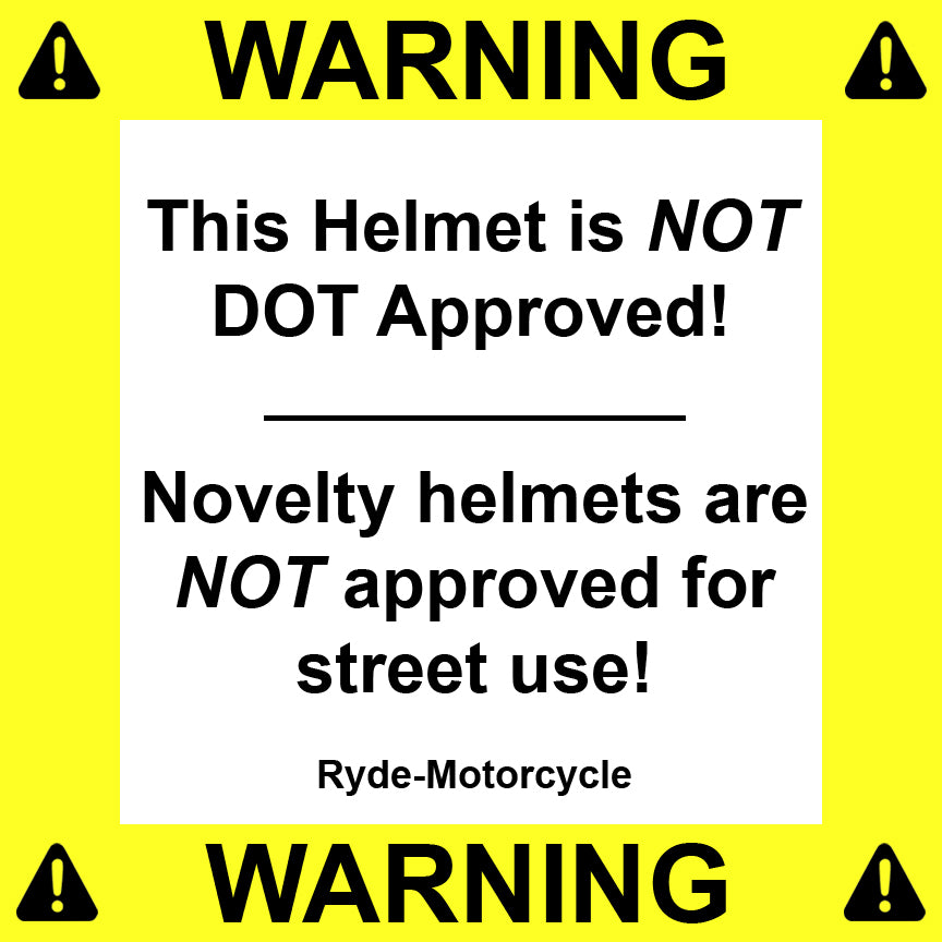 Daytona NOVELTY Non-Certified Helmet - Unisex - Hi-Gloss Black German - 1004A
