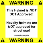 Daytona NOVELTY Non-Certified Helmet - Unisex - Flat/Dull Black Eagle - 1002B
