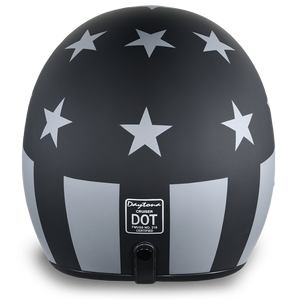 D.O.T. Daytona 3/4 Open Face Helmet - Unisex - Captain America Stealth - DC6-CAS