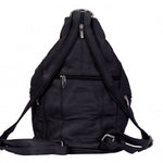 Genuine Black Leather Shoulder Backpack Women's Bag Purse