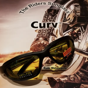 Curv Z Shatterproof Yellow Lens Motorcycle High Definition Riding Sunglass 02-04