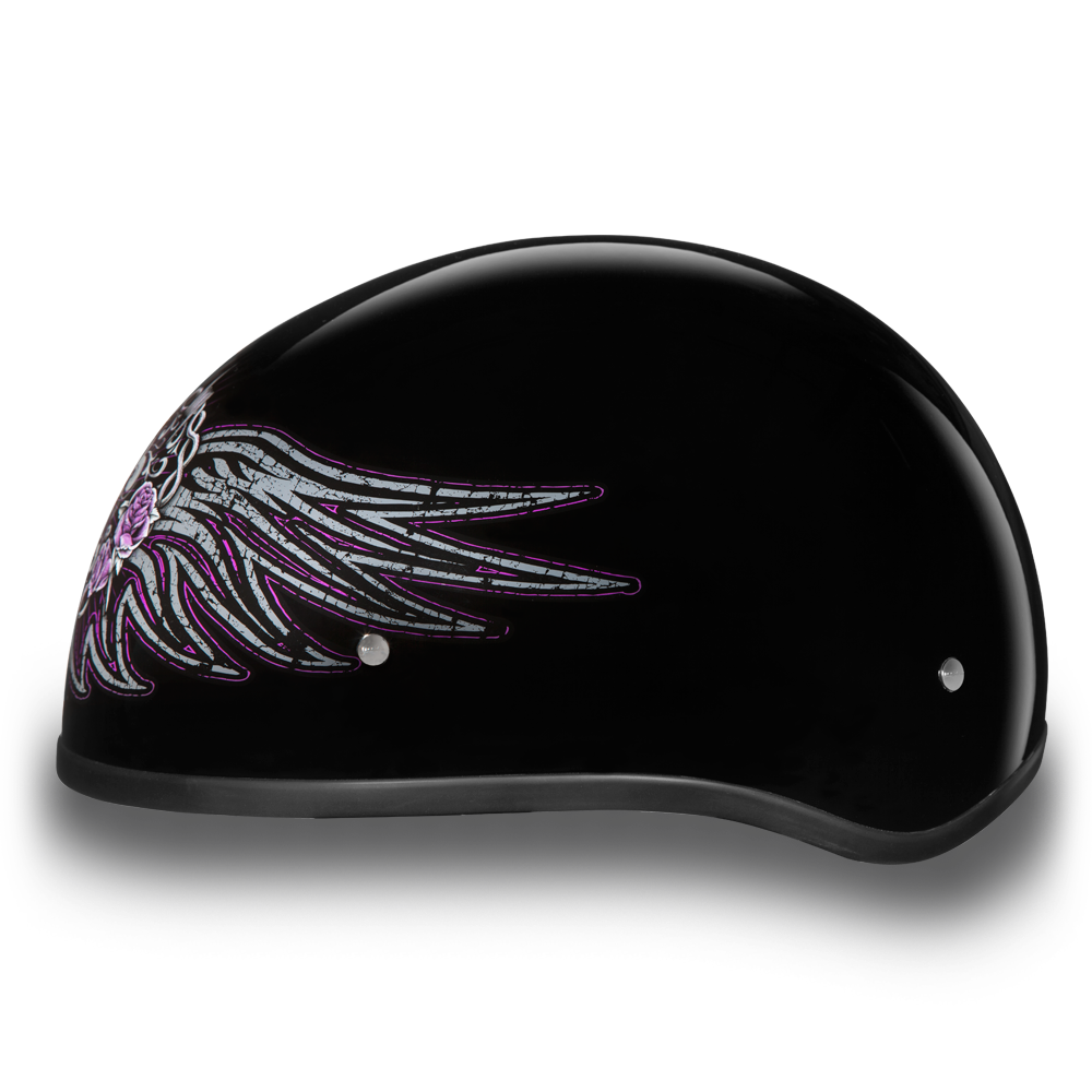 D.O.T. Daytona Half Helmet - Women's - Barbed Wire Heart - D6-BWH