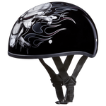 D.O.T. Daytona Half Helmet - Unisex - Crossbones - D6-CB